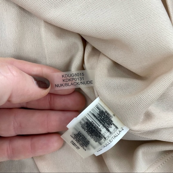 NEW Kensie Black & Nude Lace V Neck Y2K Witchy Cocktail Dress - Picture 8 of 11